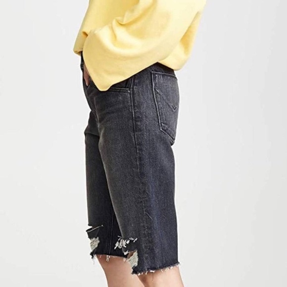 Hudson Made in USA Women Sloane Bermuda Shorts Distressed - Picture 2 of 9